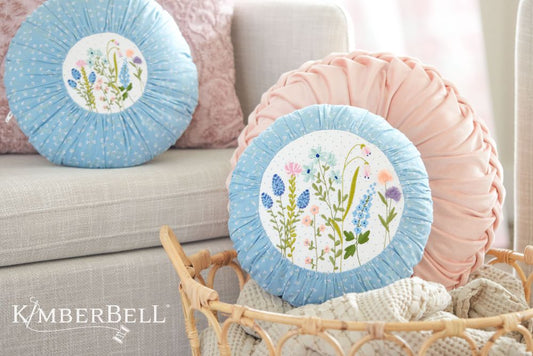 January 2024 Kimberbell Embroidery Club - Hello Spring Round Pillow