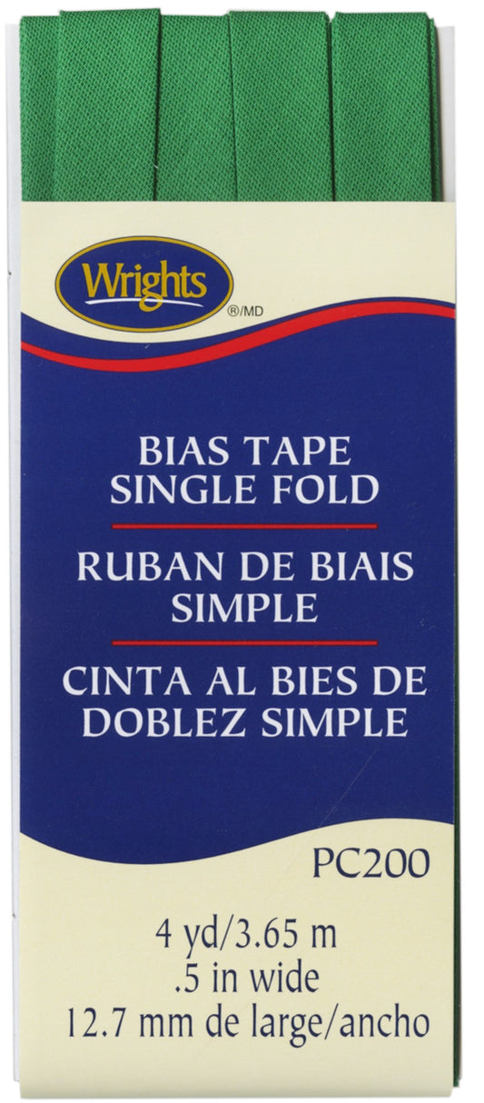 Narrow Single Fold Bias Tape EMERALD