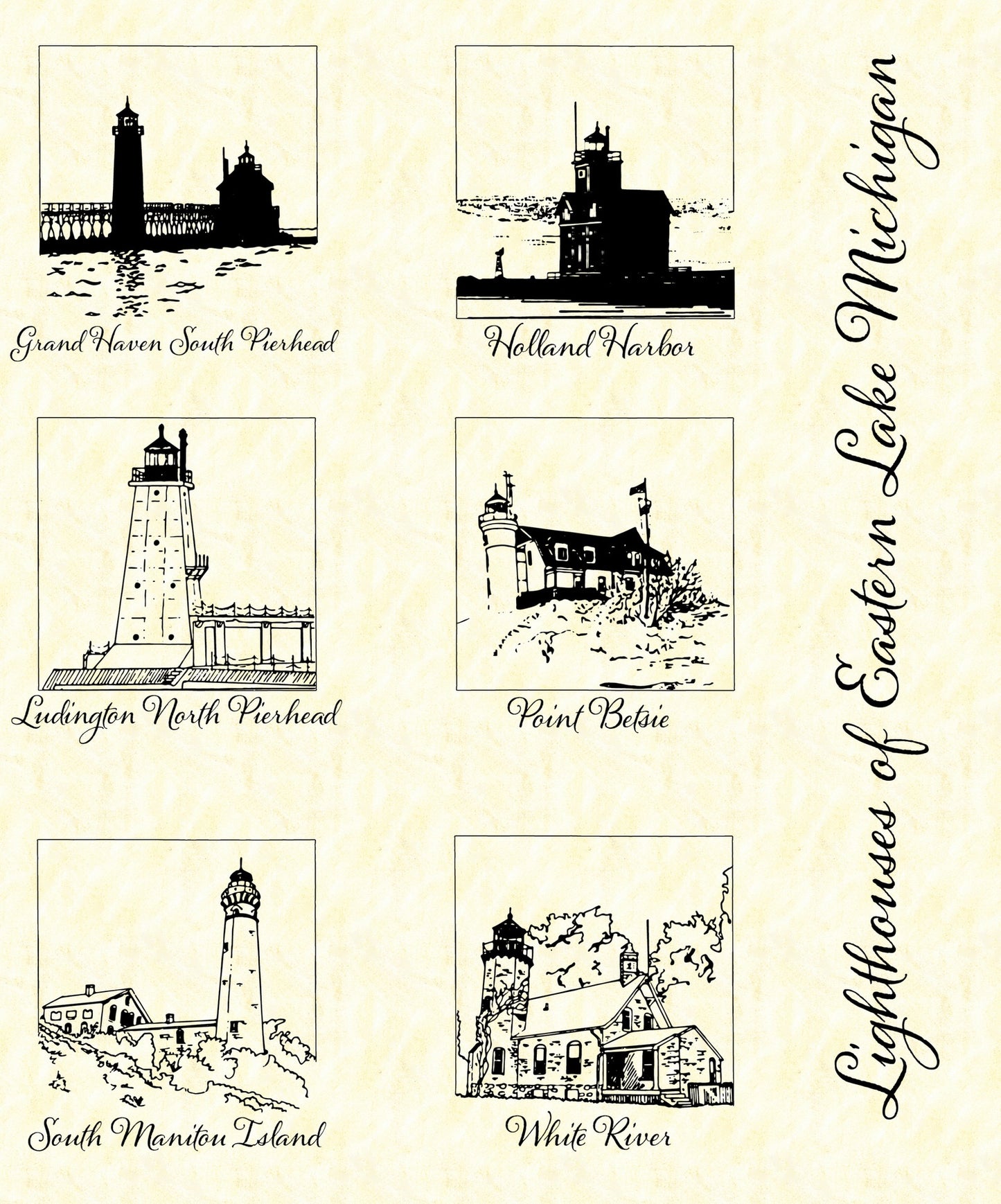 Lighthouses of Eastern Lake Michigan Panel