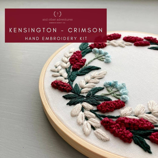 Kensington - Crimson Hand Embroidery Kit