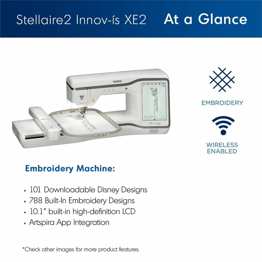 Brother Stellaire2 Innov-ís XE2 Embroidery Only Machine with Disney