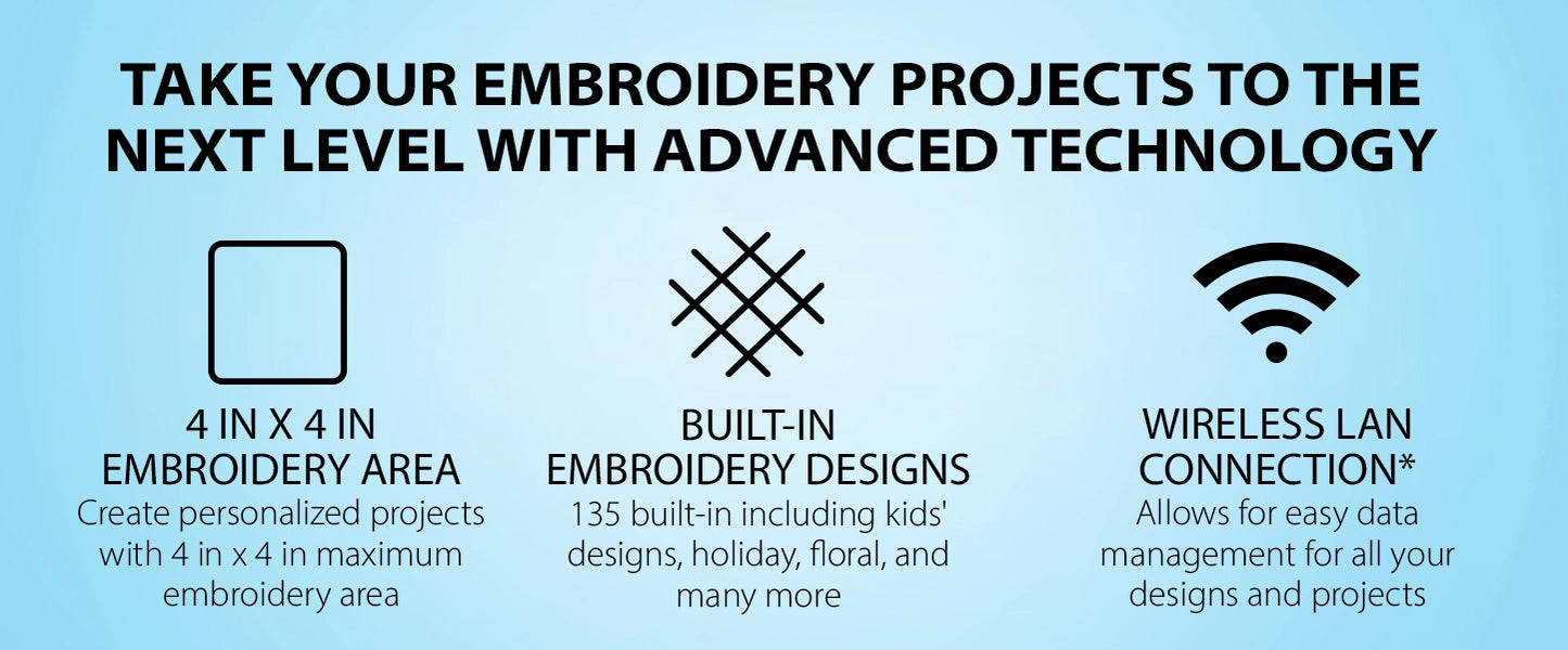 PE545 4" x 4" Embroidery Machine