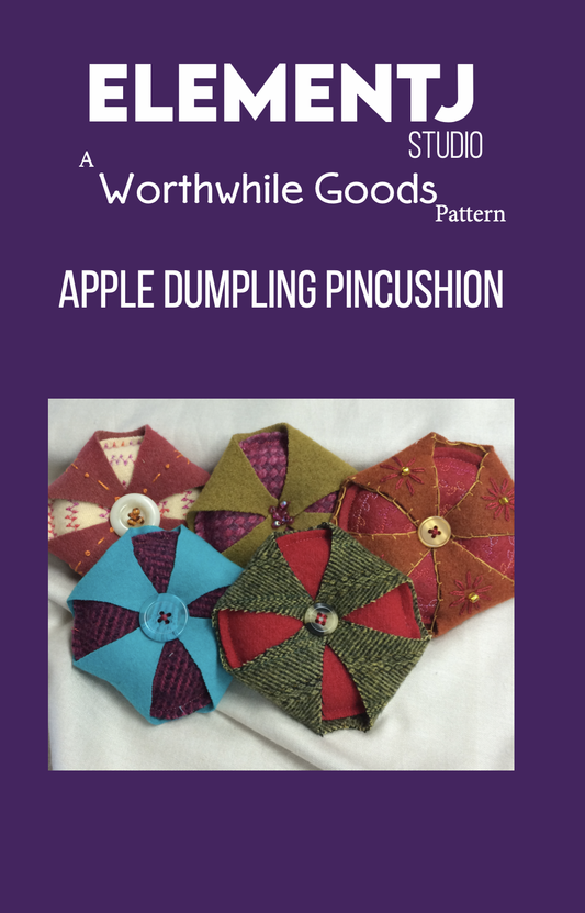Worthwhile Goods: Apple Dumpling Pincushion - PDF Pattern