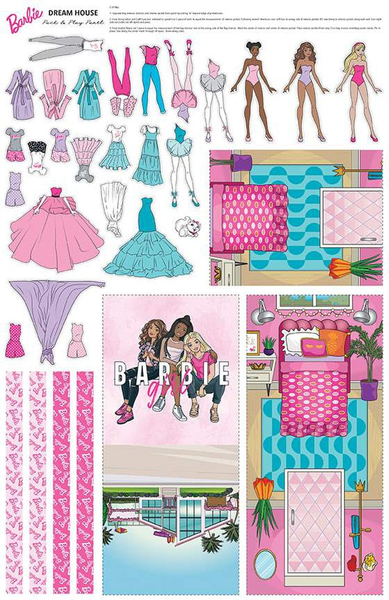 Barbie™ Girl Barbie Dream House Pack and Play Felt Panel