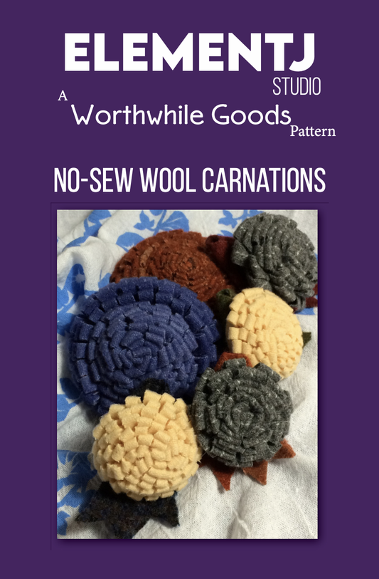 Worthwhile Goods: No-Sew Wool Carnations - PDF Download