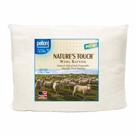 Pellon Natures Touch Wool Batting King-Sized 120in x 120in