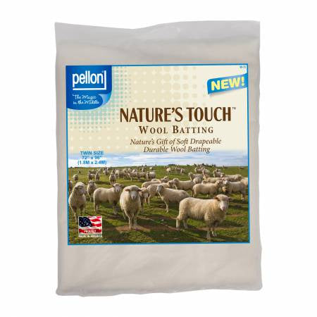 Pellon Natures Touch Wool Batting Twin-Sized 72in x 90in