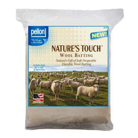 Pellon Natures Touch Wool Batting Queen-Sized 90in x 108in