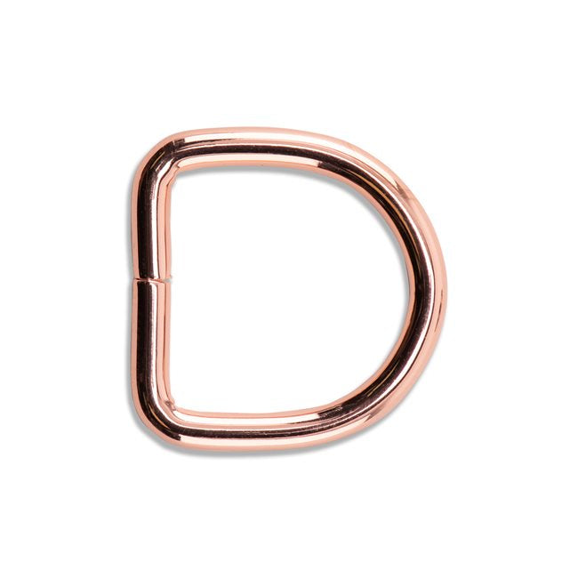 3/4" D-Ring - Rose Gold (Set of 2)