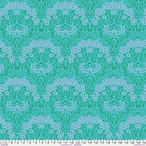 Michaelmas Daisy - Aqua || Kaffe x Morris & Co. - PWKW007.AQUA