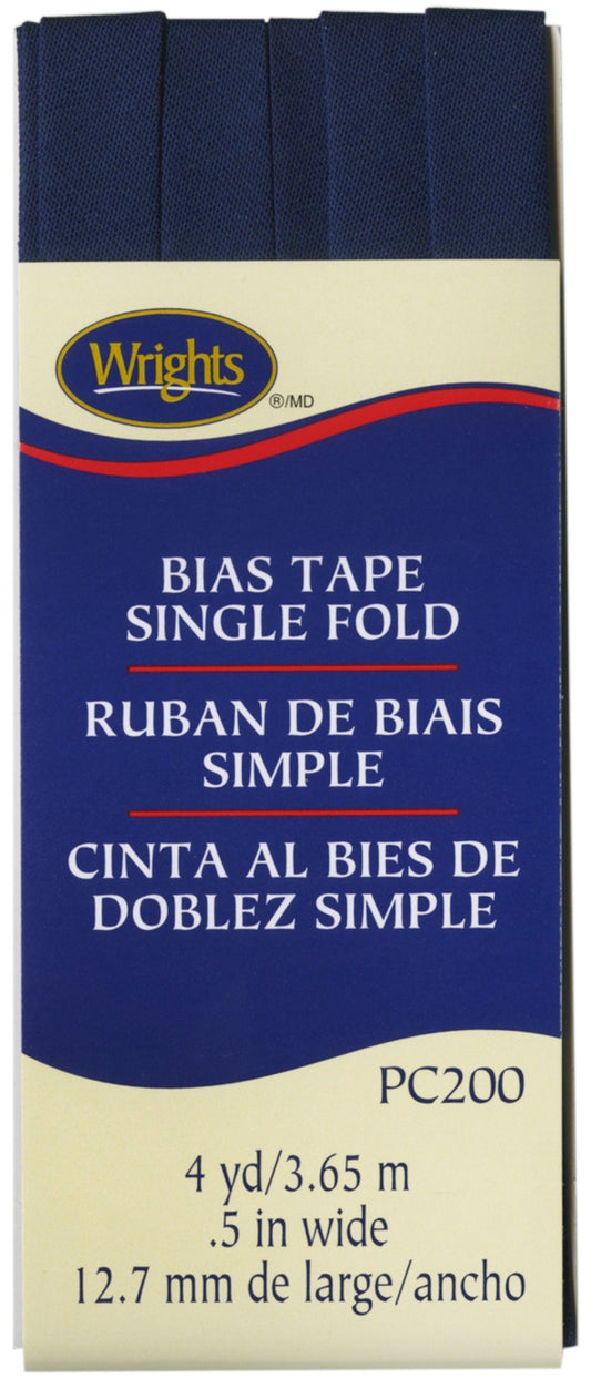 Narrow Single Fold Bias Tape NAVY