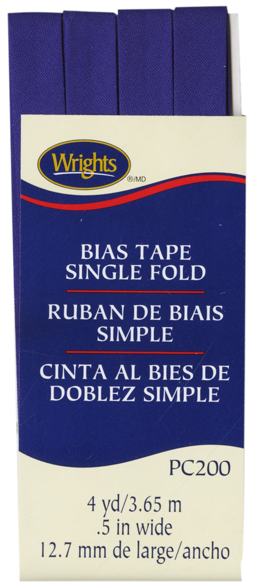 Narrow Single Fold Bias Tape YALE