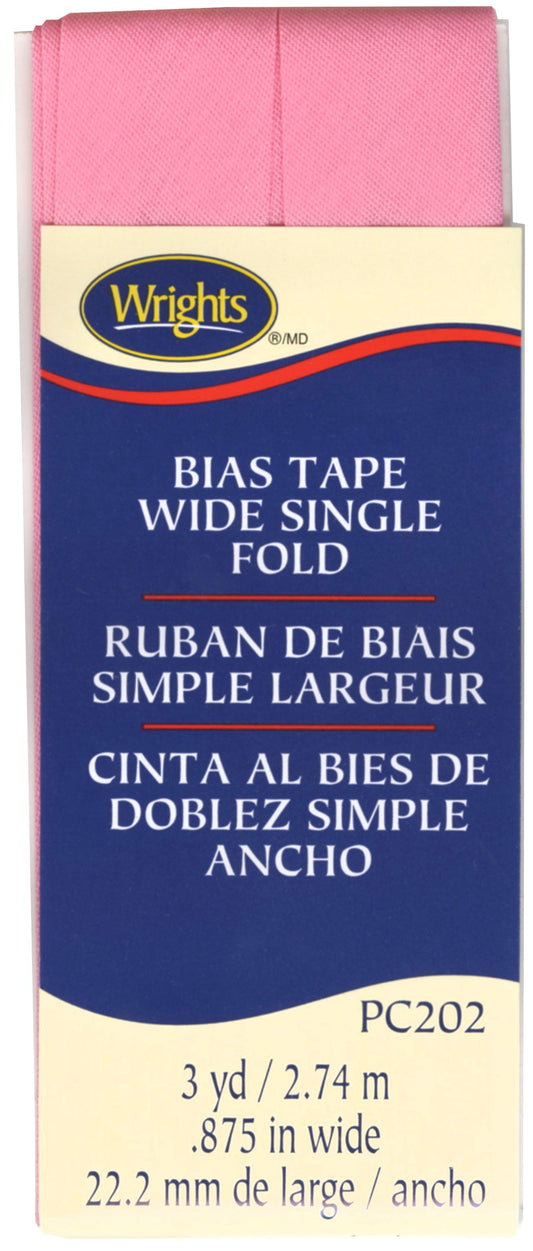 Wide Single Fold Bias Tape PINK