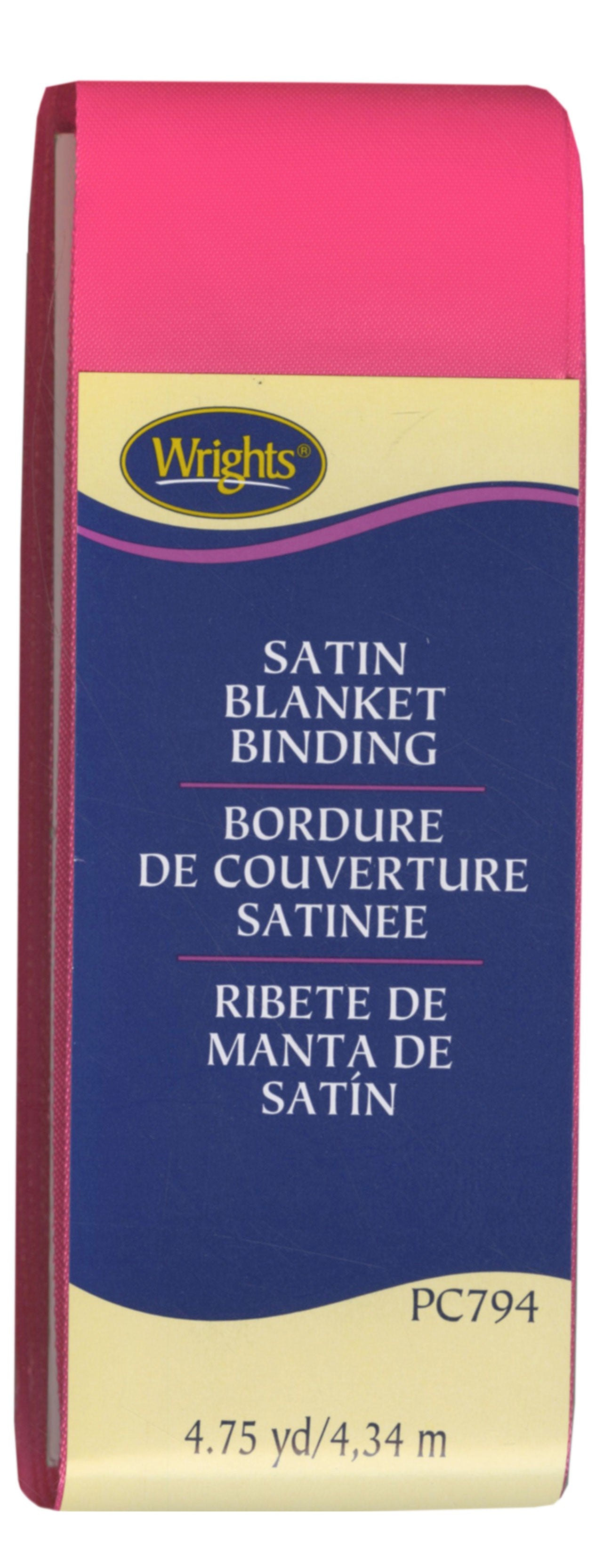 Satin Blanket Binding Bright Pink