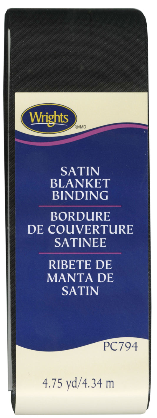 Satin Blanket Binding Black