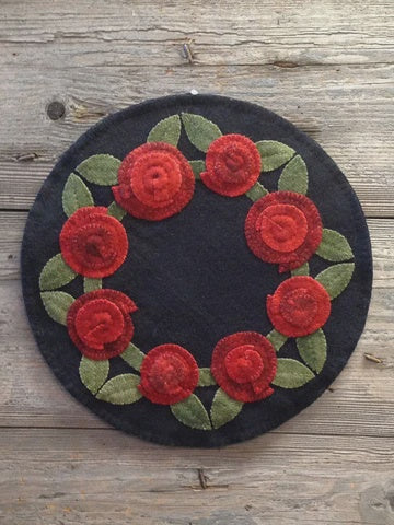 Ring Around the Roses Wool Applique Pattern