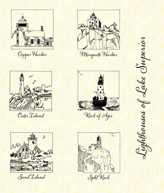 Lighthouses of Lake Superior Panel