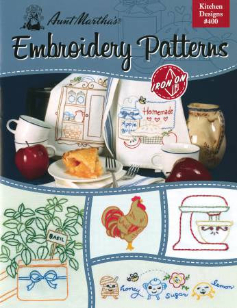 Aunt Marthas Iron-on Transfer Pattern Book Kitchen Designs