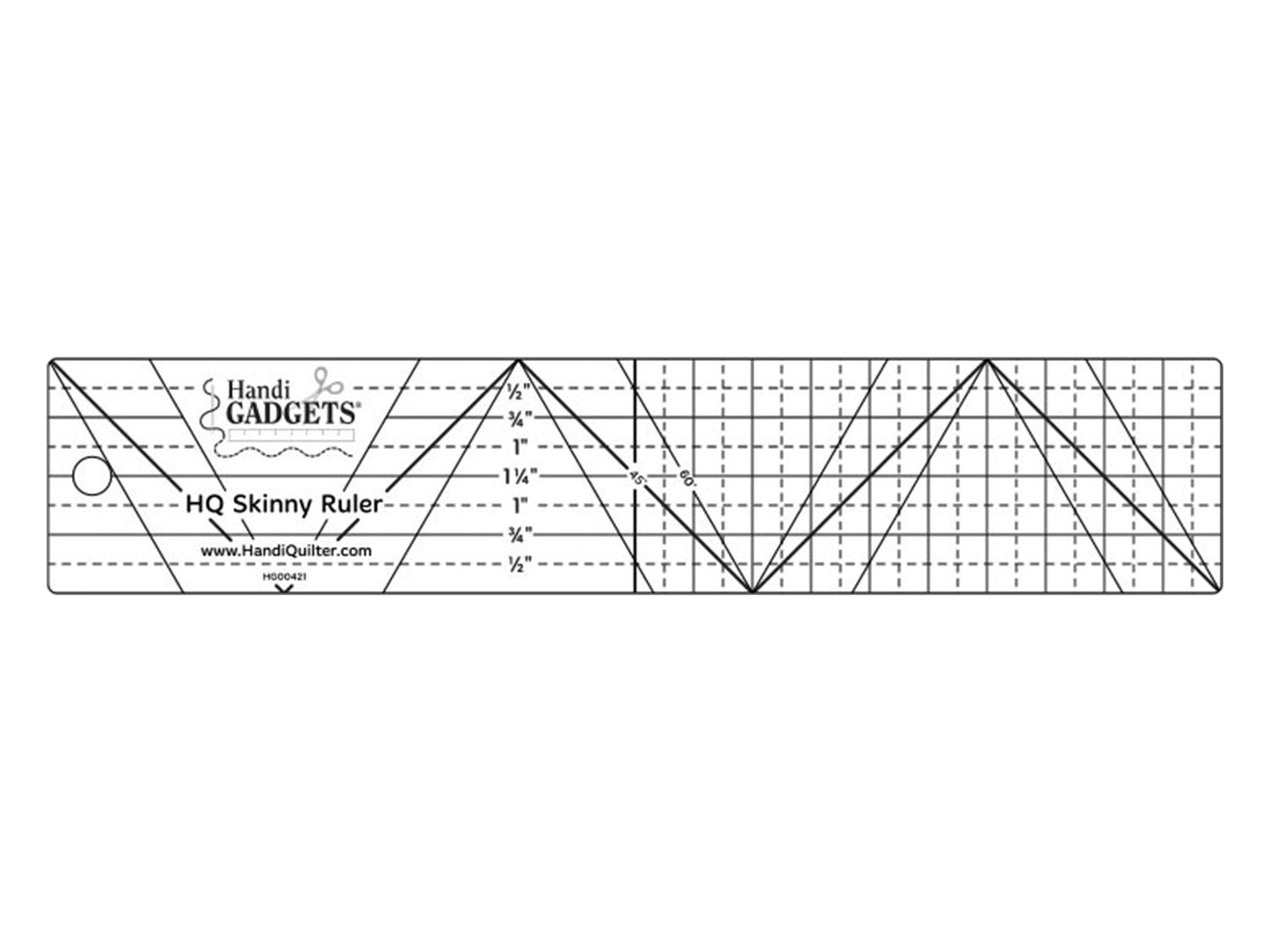 HQ Skinny Ruler 2 inch x 10 inch