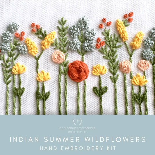 Indian Summer Wildflowers Embroidery Kit