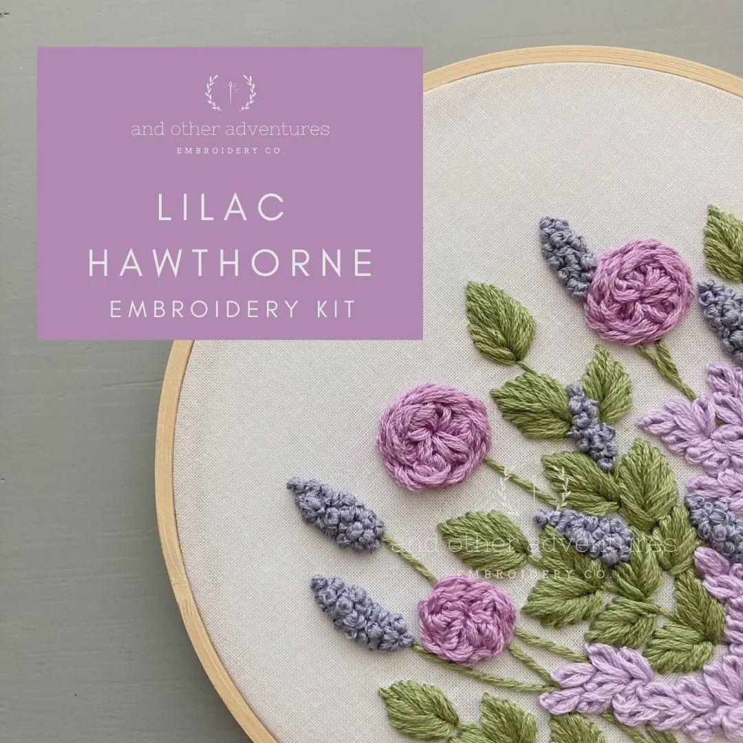 Lilac Hawthorne Hand Embroidery Kit