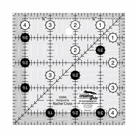 Creative Grids Quilt Ruler4 1/2in Square