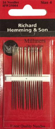 Richard Hemming Milliners / Straw Needles Size 4 12ct