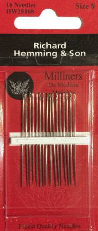 Richard Hemming Milliners / Straw Needles Size 8 16ct