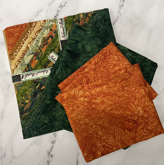 Choose Your Quilt Adventure 10" Square Kit - Sandalwood Batik