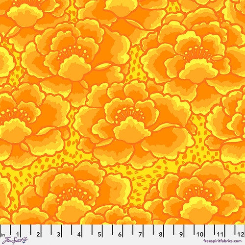 Kaffe Fassett Collective Tonal Floral  - Gold - PWGP197.GOLD