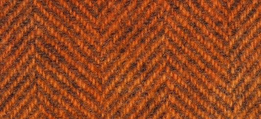 Hand Dyed Wool - Herringbone Pumpkin