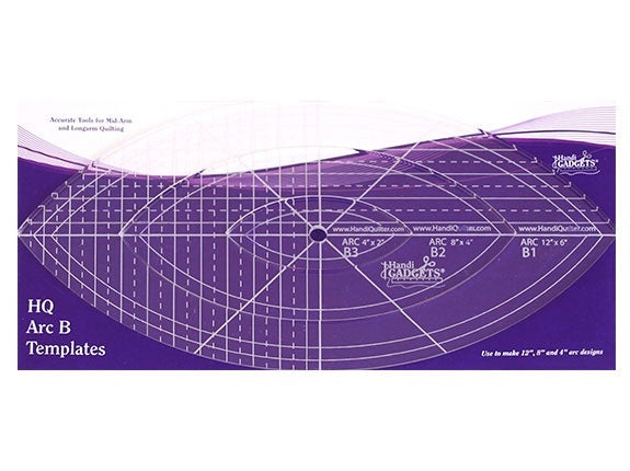 HQ Arc B Templates 12-inch, 8-inch, 4-inch (set)