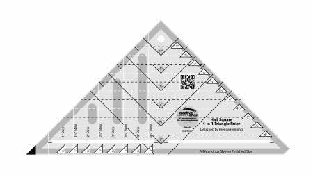 Creative Grids Half Square 4 in 1 Triangle Ruler