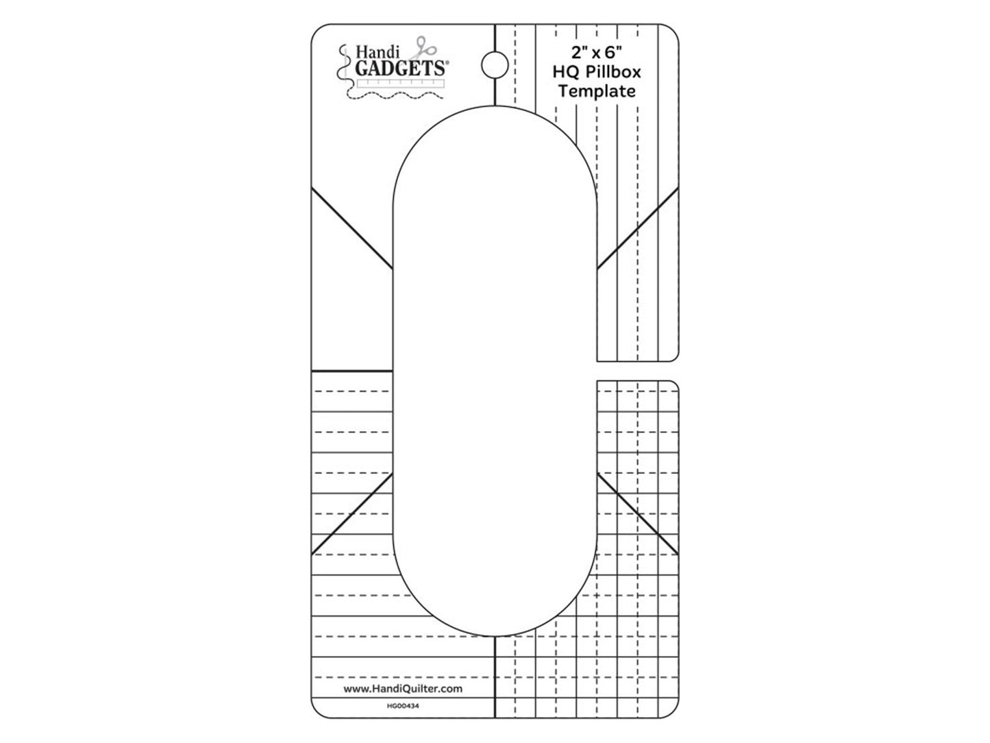 HQ Pillbox Template 2 inch x 6 inch