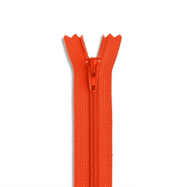 14in Nylon Zipper - #3 -  Medium Orange