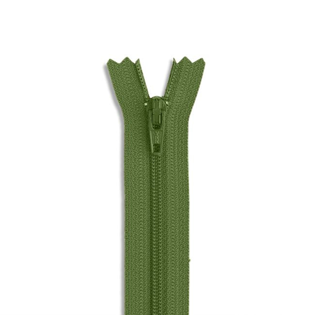 14in Nylon Zipper - #3 -  Apple Green