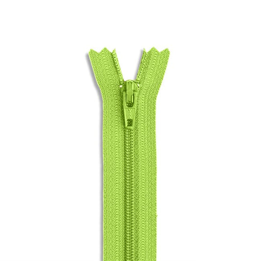 14in Nylon Zipper - #3 -  Fluorescent Green