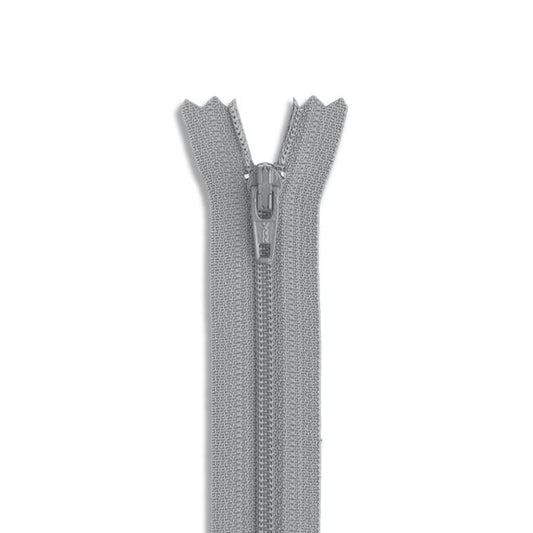 14in Nylon Zipper - #3 -  Medium Grey