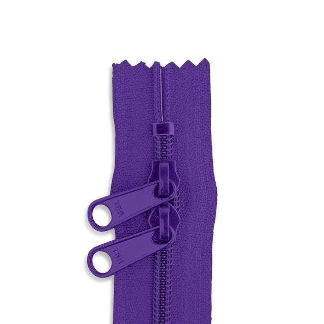 30in Nylon Double Pull Zipper - #4.5 -  Royal Purple