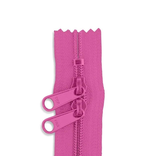 30in Nylon Double Pull Zipper - #4.5 -  Holiday Pink
