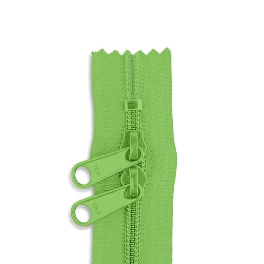 30in Nylon Double Pull Zipper - #4.5 -  Spring Green