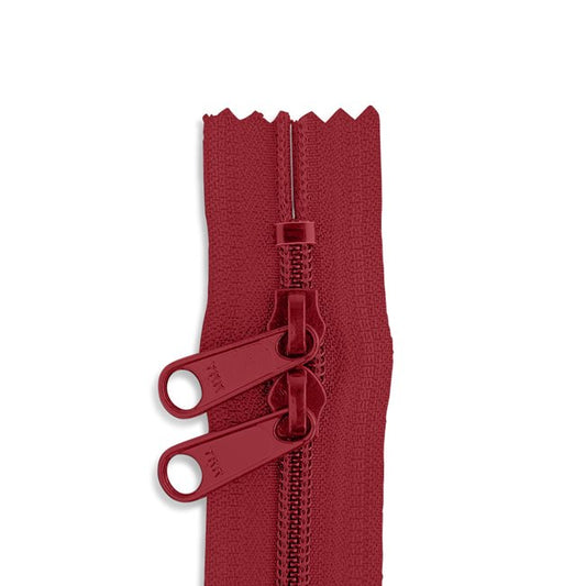 30in Nylon Double Pull Zipper - #4.5 -  Cerise