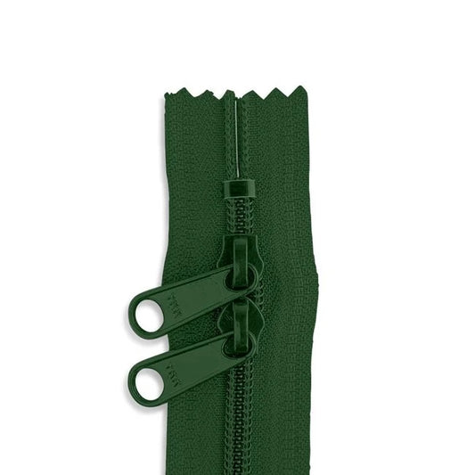 30in Nylon Double Pull Zipper - #4.5 -  Jewel Green